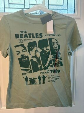 The Beatles Short Sleeve Graphic Tee - Sage Green